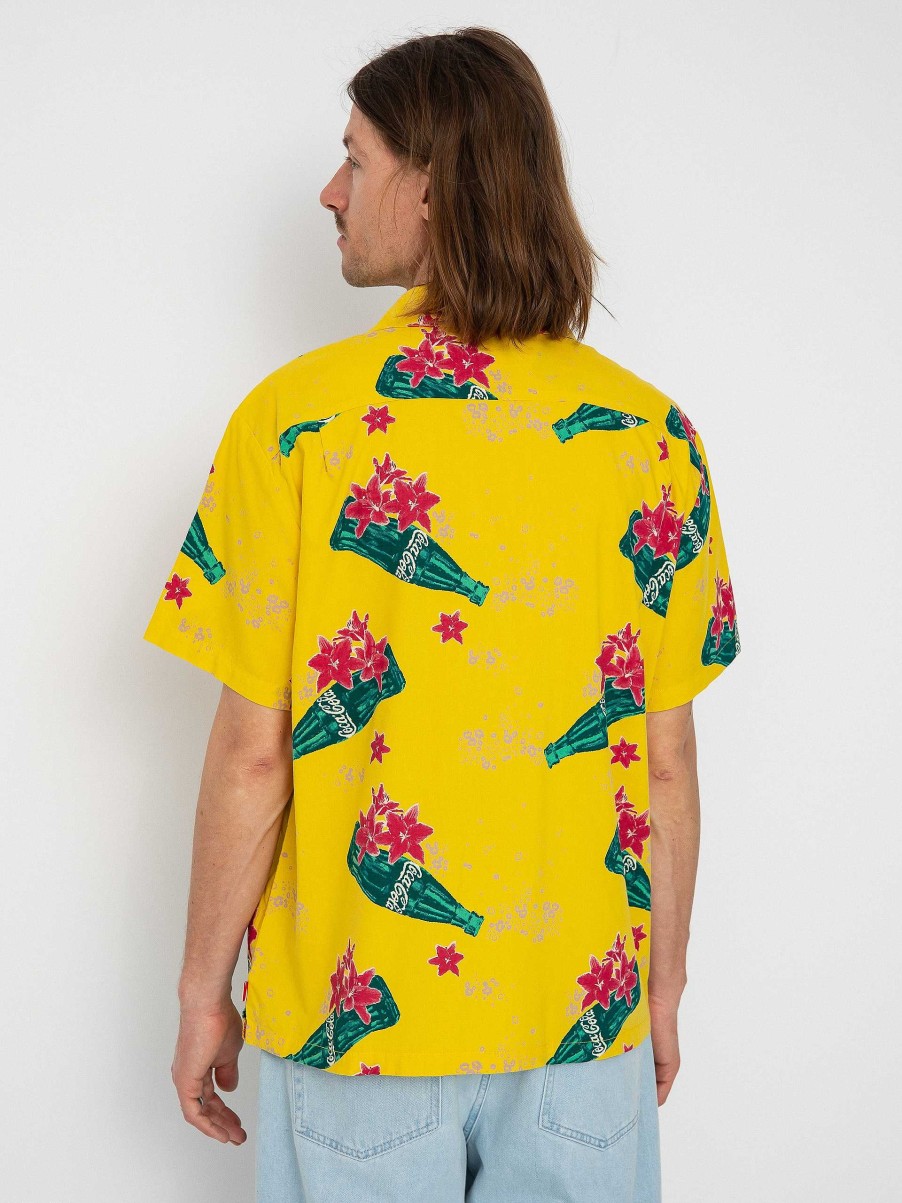 Clothing Brixton Shirts | Brixton Coca-Cola Bunker Shirt Yellow