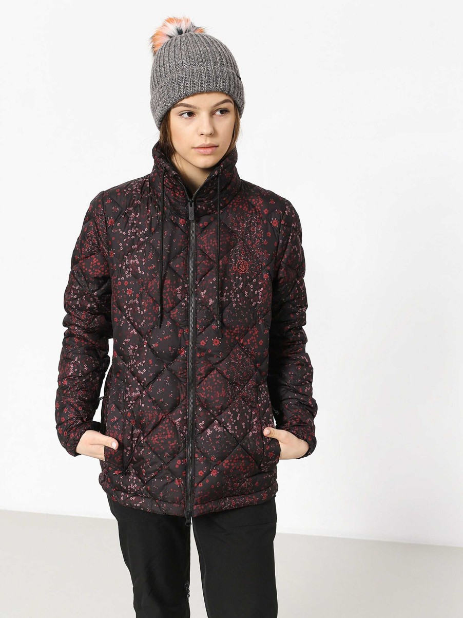 Clothing Volcom Snowboard Jackets | Womens Volcom Skies Down Puff Snowboard Jacket Black