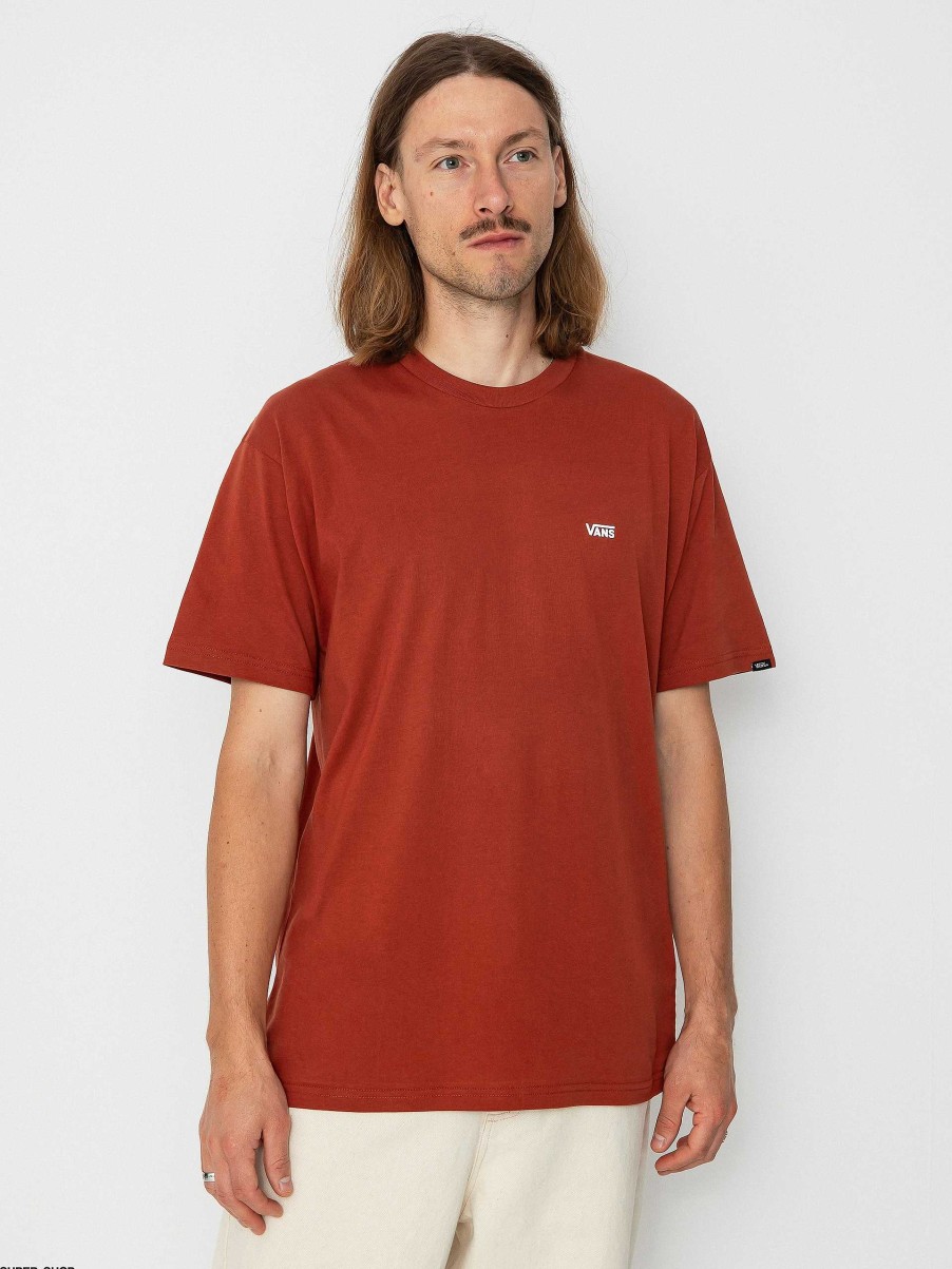 Clothing Vans T-Shirts | Vans Left Chest Logo T-Shirt Red