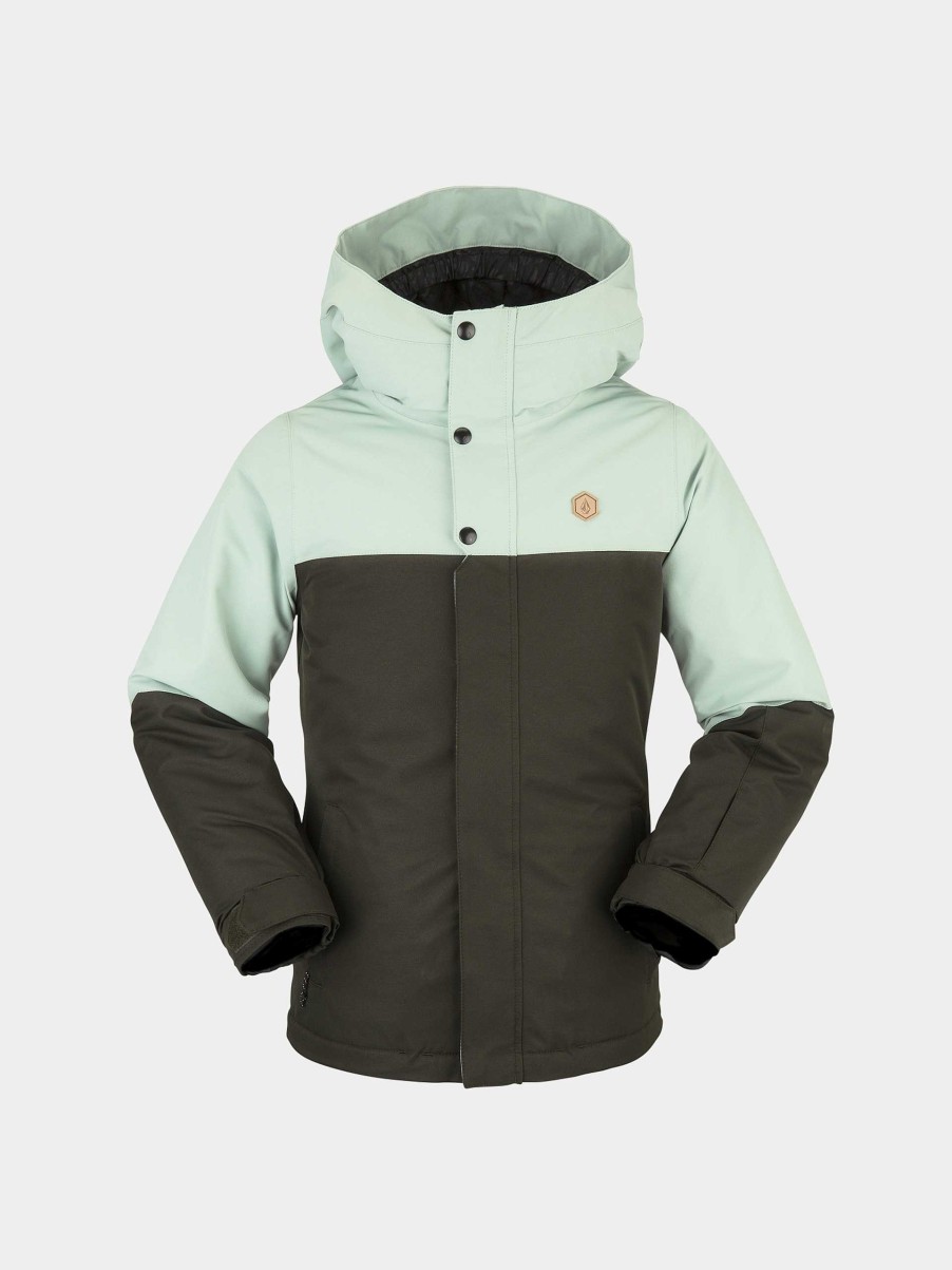 Clothing Volcom Snowboard Jackets | Volcom Sass'N'Frass Ins Jr Snowboard Jacket Green