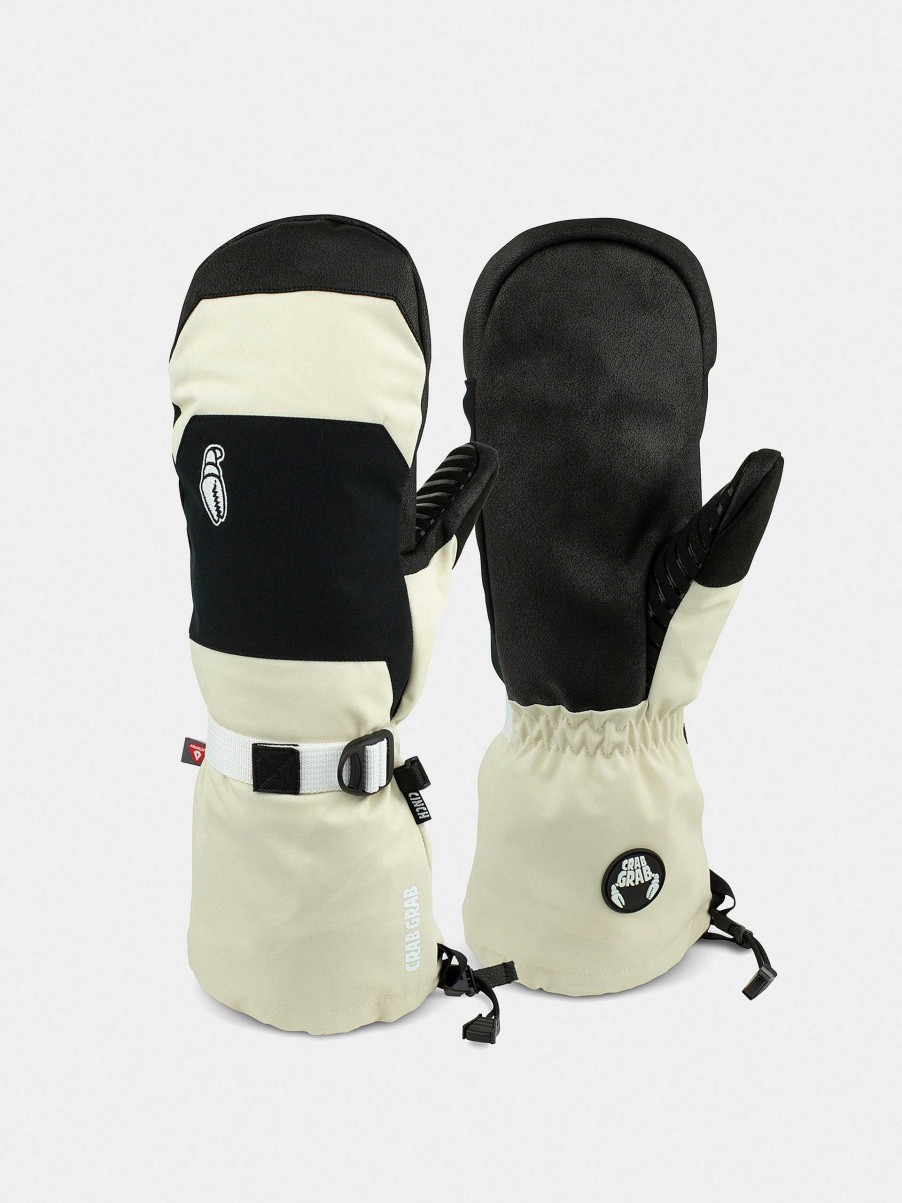 Clothing Crab Grab Snowboard Gloves | Crab Grab Cinch Mitt Gloves White