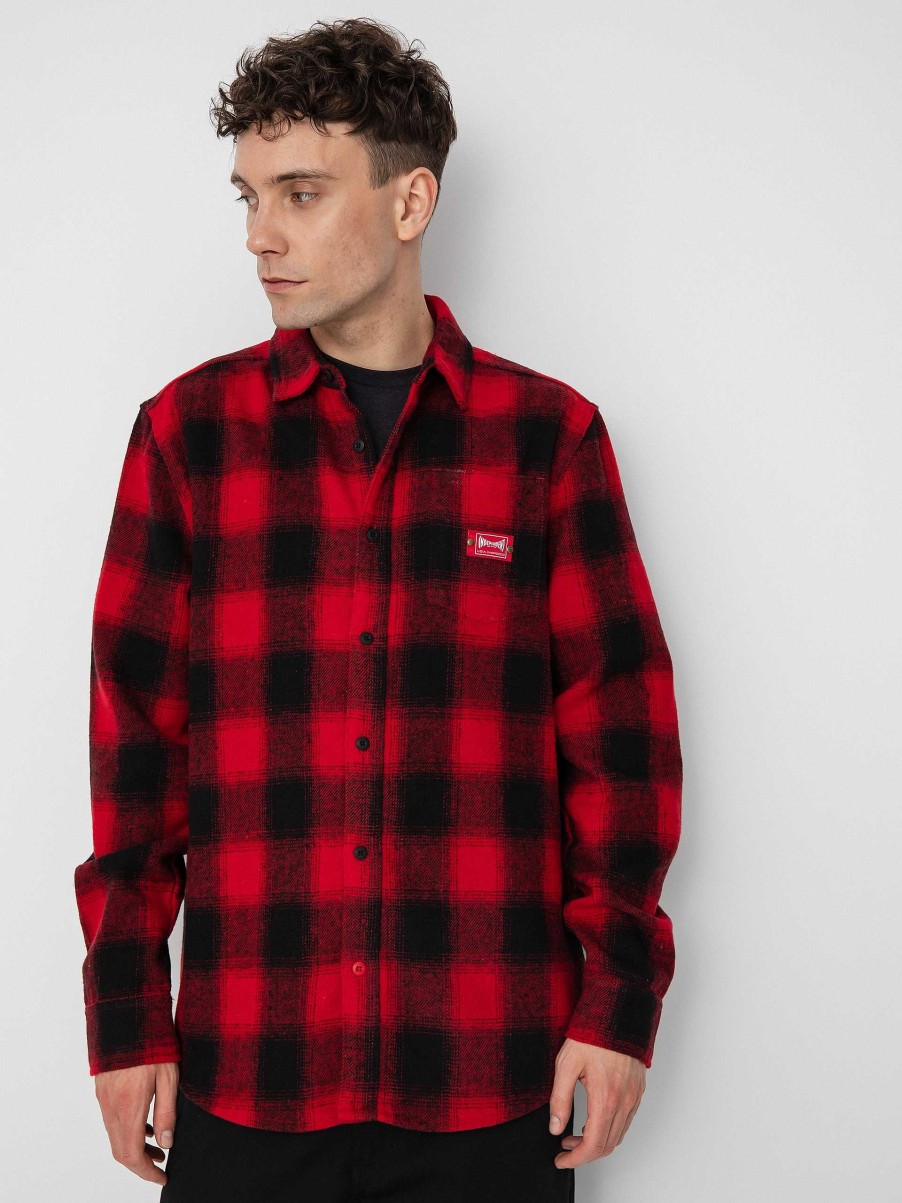 Clothing Etnies Shirts | Etnies Independent Flannel Shirt Red