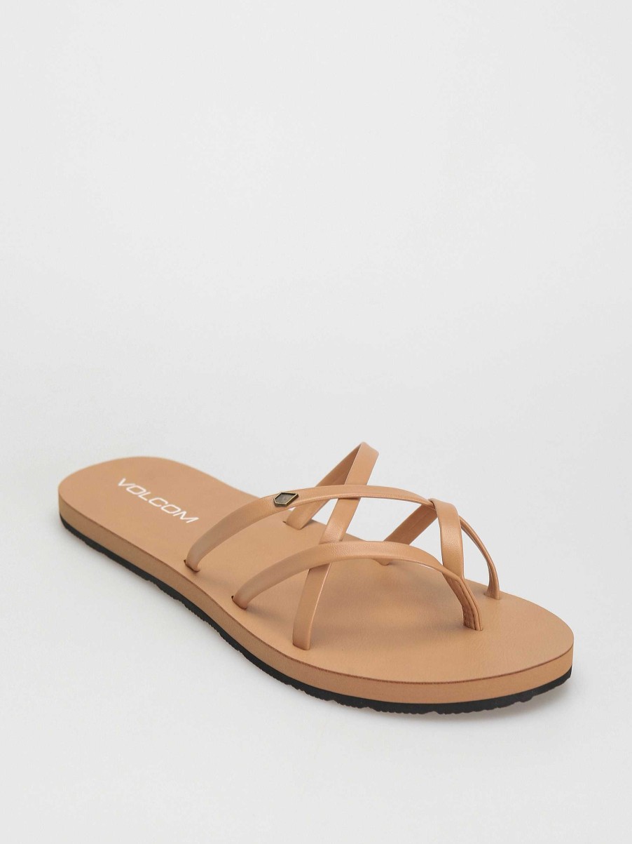 Shoe Volcom Flip Flops | Volcom New School Ii Flip-Flops Wmn Brown