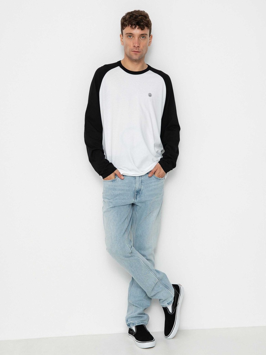 Clothing Volcom Longsleeves | Volcom Pen Bsc Longsleeve White/Black