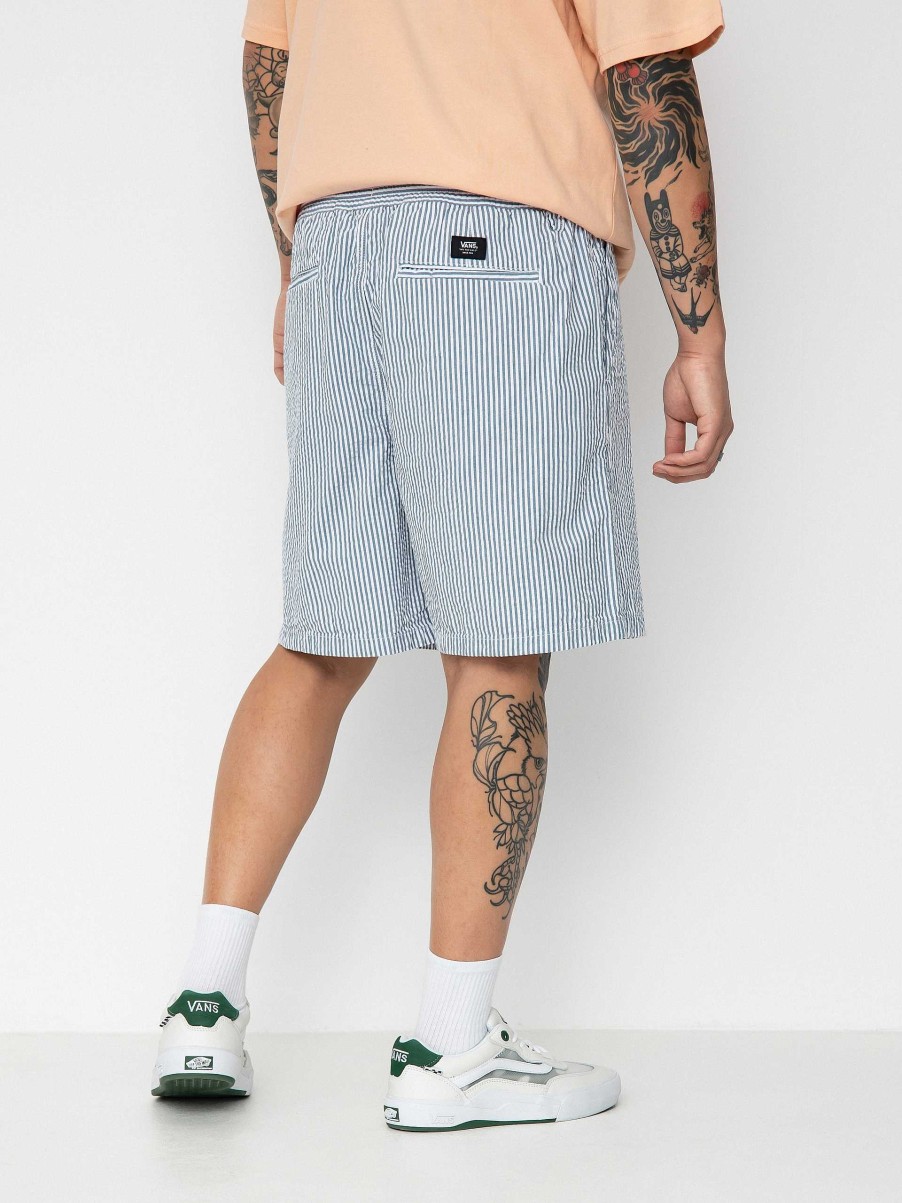 Clothing Vans Shorts | Vans Range Check Cord Louniwe E Waist Shorts White/Grey