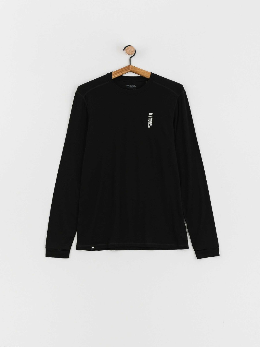 Clothing Mons Royale Longsleeves | Mons Royale Cascade Merino Flex 200 Longsleeve Black