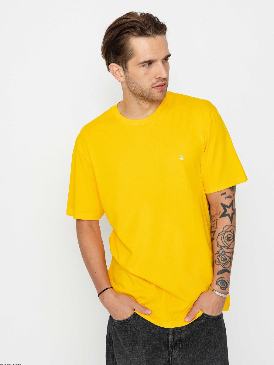 Clothing Volcom T-Shirts | Volcom Stone Blanks Bsc T-Shirt Yellow