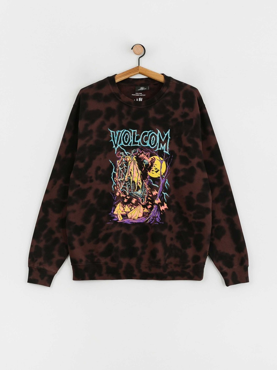 Clothing Volcom Sweatshirts/Hoodies | Volcom Fa Max Sherman Crew Sweatshirt Brown