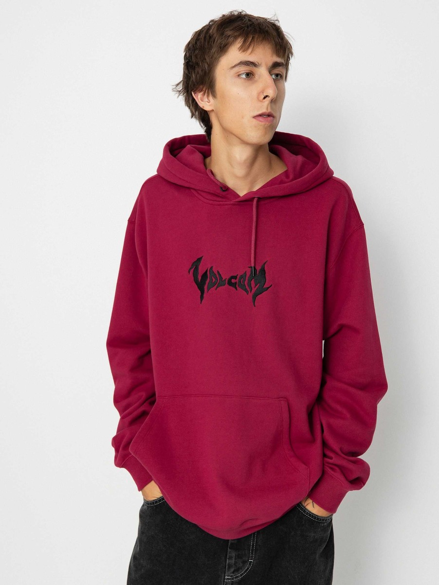 Clothing Volcom Sweatshirts/Hoodies | Volcom Gothstone Hd Hoodie Burgundy