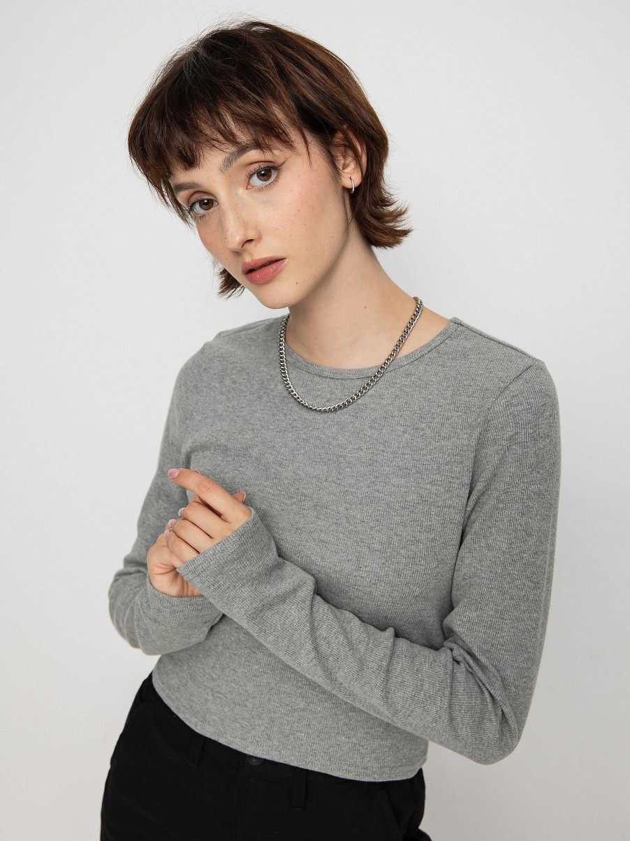 Clothing Vans Longsleeves | Vans Armanto Ls Knit Longsleeve Wmn Grey