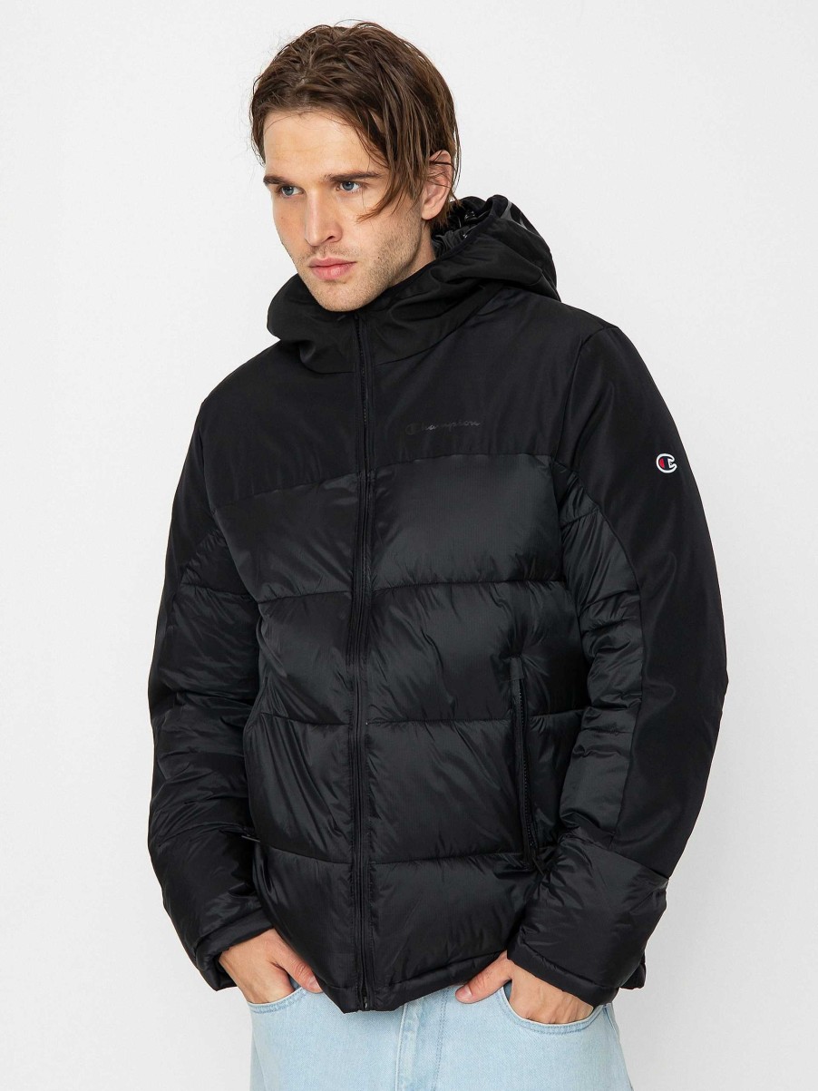 Clothing Champion Jackets | Champion Legacy Hooded Jacket 219190 Jacket Black