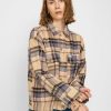 Clothing Brixton Shirts | Brixton Bowery Flannel Ls Shirt Wmn Brown