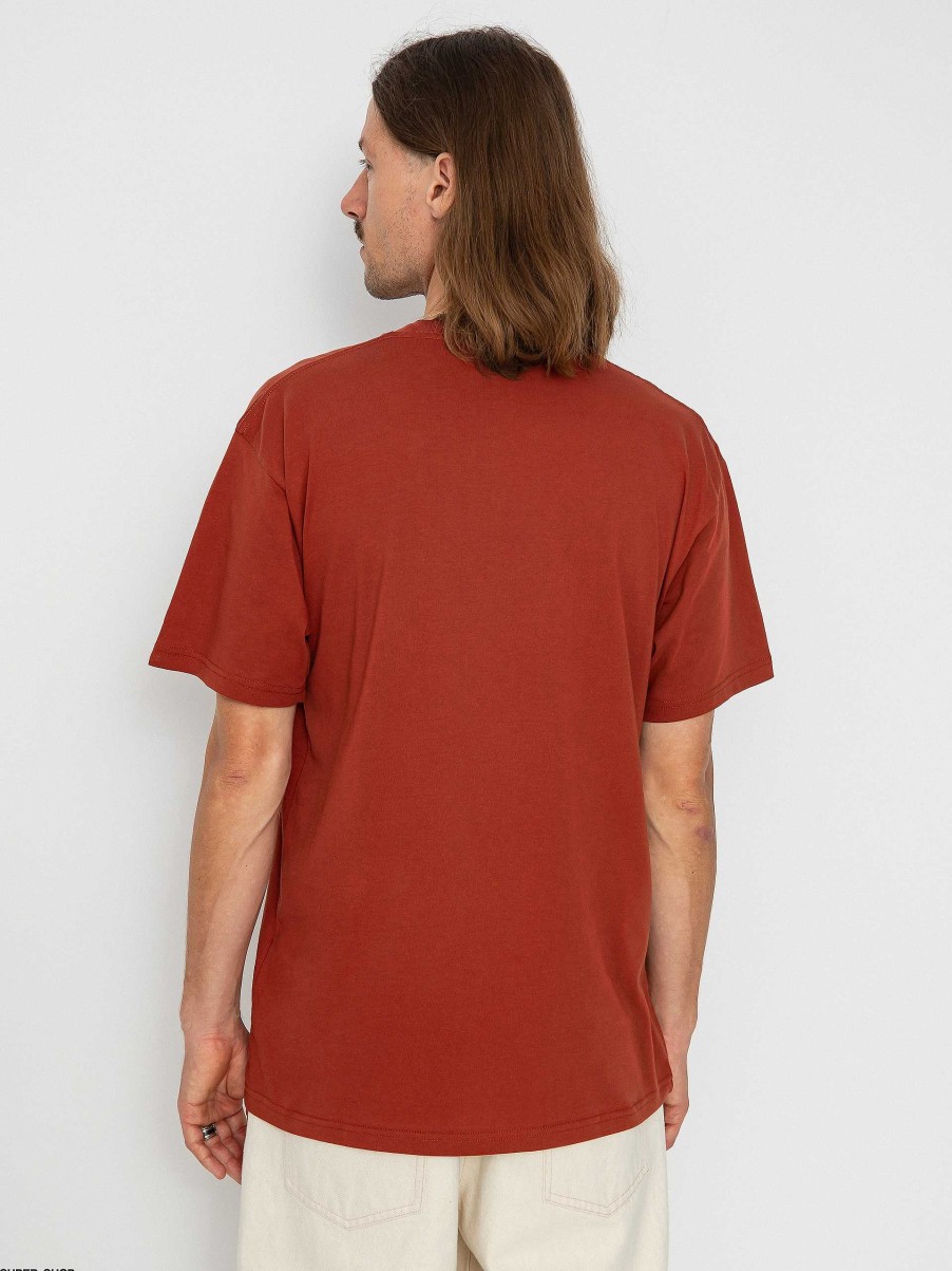 Clothing Vans T-Shirts | Vans Left Chest Logo T-Shirt Red