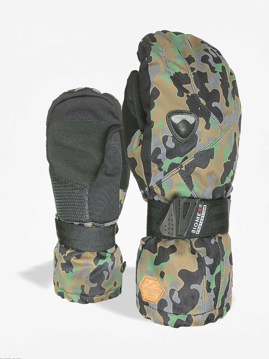 Clothing Level Snowboard Gloves | Level Fly Jr Mitt Gloves Camo