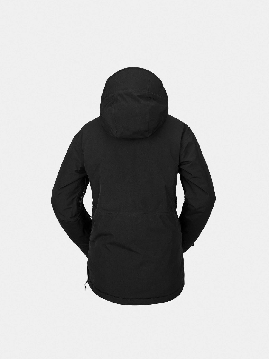 Clothing Volcom Snowboard Jackets | Womens Volcom Fern Ins Gore Pullover Snowboard Jacket Black