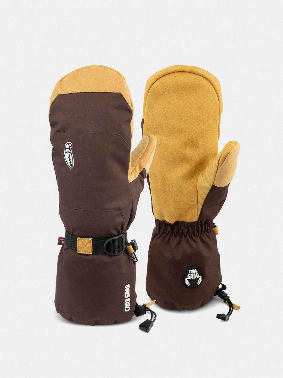 Clothing Crab Grab Snowboard Gloves | Crab Grab Cinch Mitt Gloves Brown