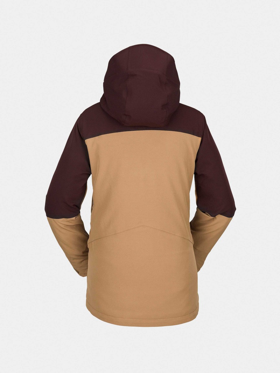 Clothing Volcom Snowboard Jackets | Womens Volcom Shelter 3D Stretch Snowboard Jacket Brown