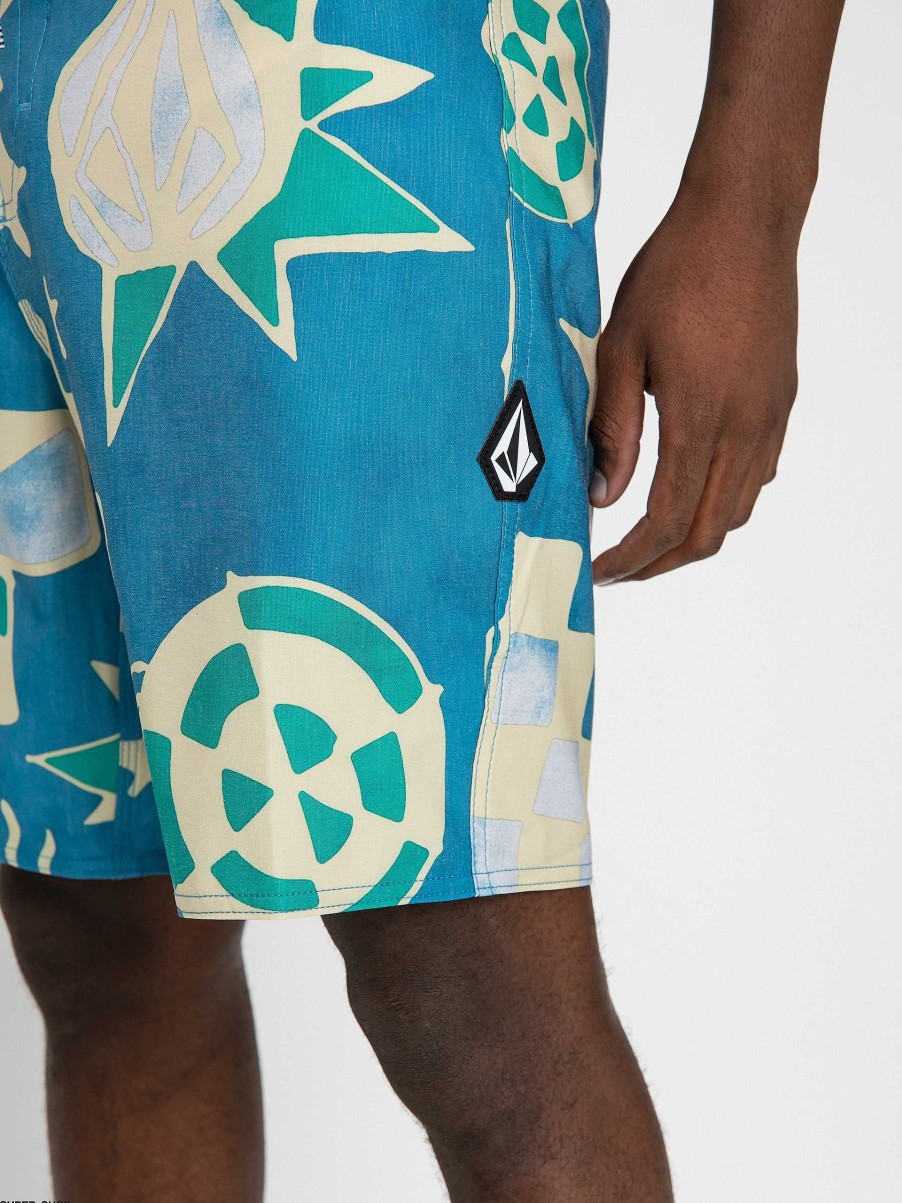 Clothing Volcom Shorts | Volcom Geo Stoney 19 Boardshorts Blue