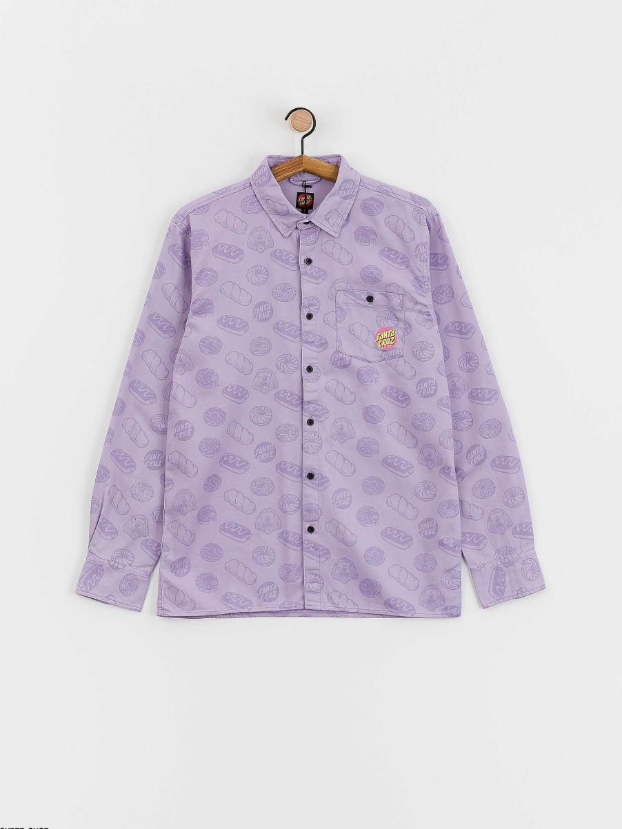 Clothing Santa Cruz Shirts | Santa Cruz Mccoy Donut Dog Shirt Violet