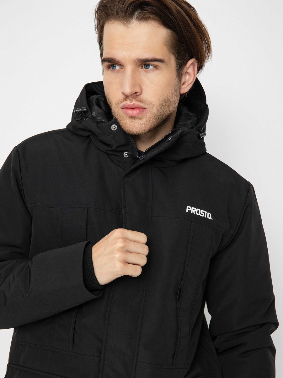 Clothing Prosto Jackets | Prosto Long Jacket Jacket Black