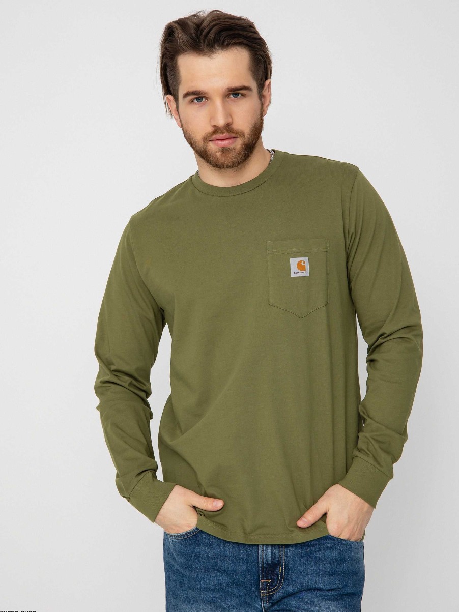 Clothing Carhartt WIP Longsleeves | Carhartt Wip Pocket Longsleeve Green