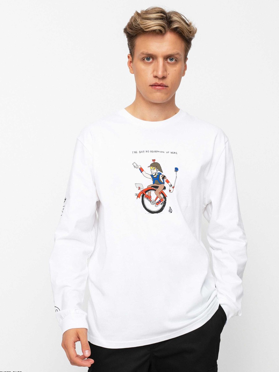 Clothing Volcom Longsleeves | Volcom Pentagram Pizza Fa Longsleeve White