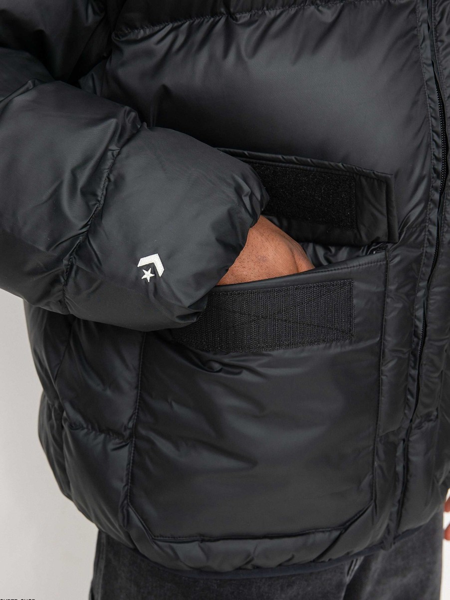 Clothing Converse Jackets | Converse Patch Pocket Core Puffer Jacket Black