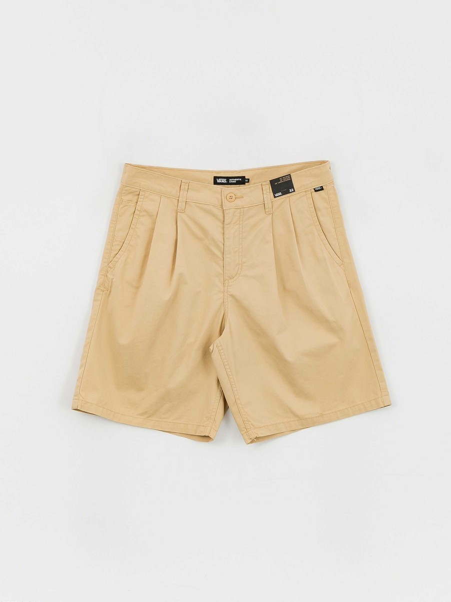 Clothing Vans Shorts | Vans Authentic Chino Pleated Louniwe Shorts Brown