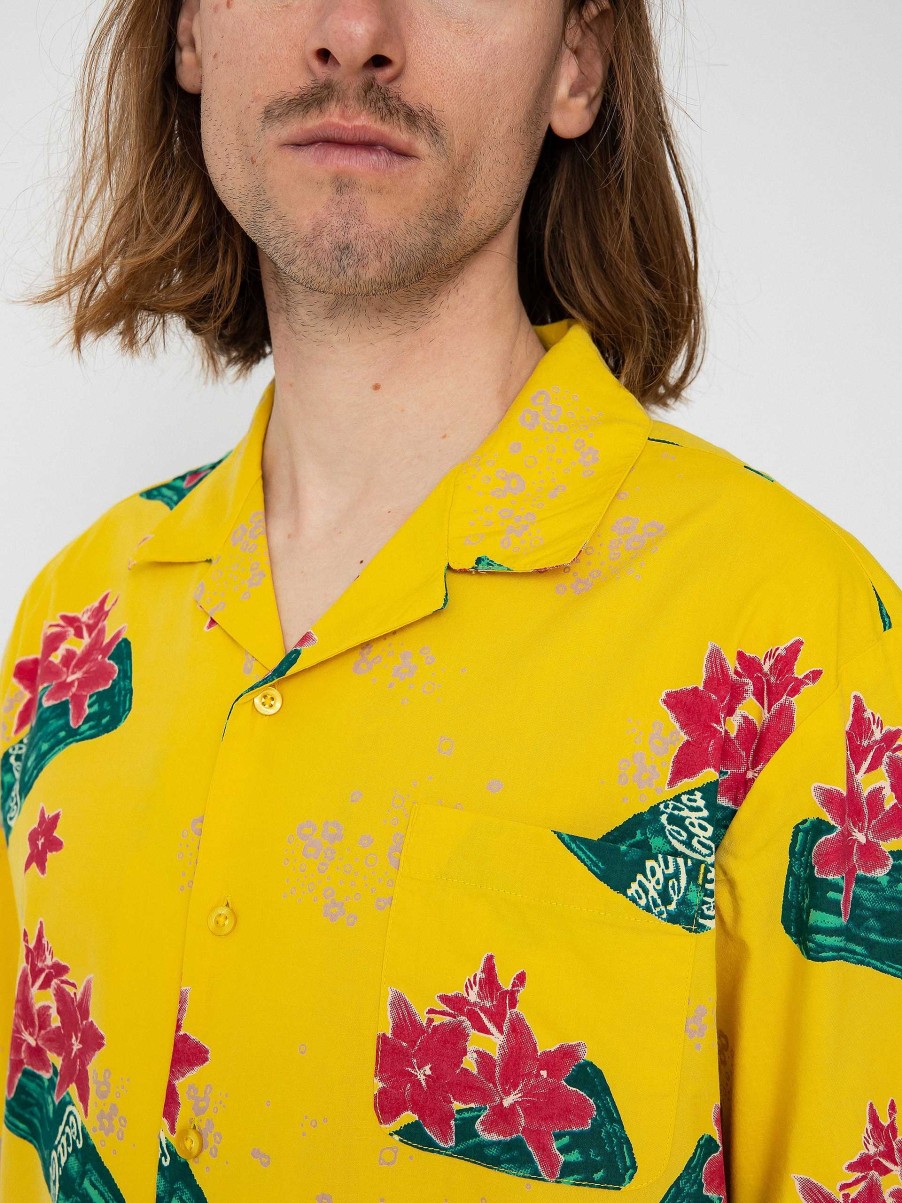 Clothing Brixton Shirts | Brixton Coca-Cola Bunker Shirt Yellow