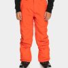 Clothing Quiksilver Snowboard Pants | Quiksilver Estate Jr Snowboard Pants Orange