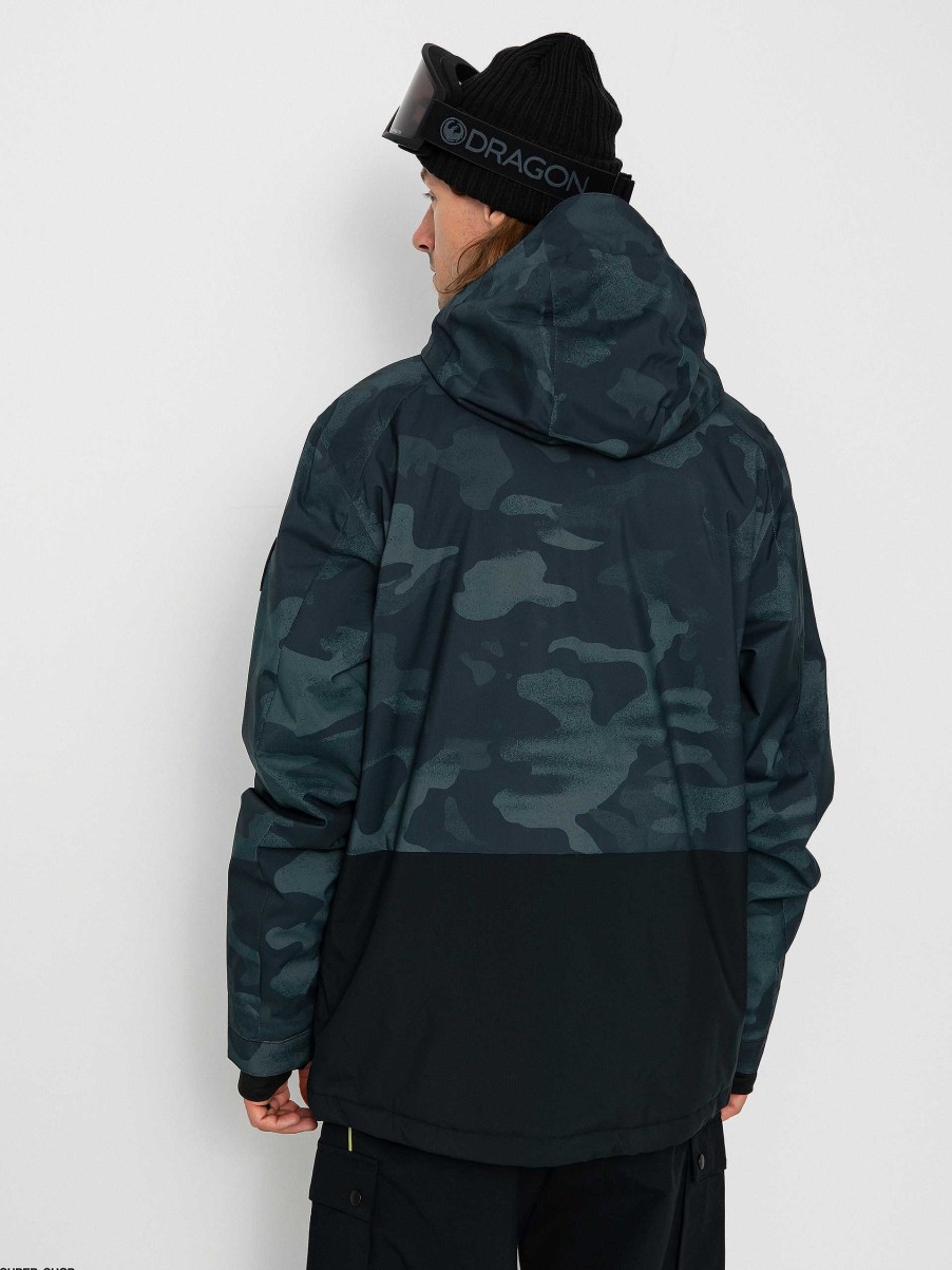 Clothing Quiksilver Snowboard Jackets | Mens Quiksilver Mission Printed Block Snowboard Jacket Camo