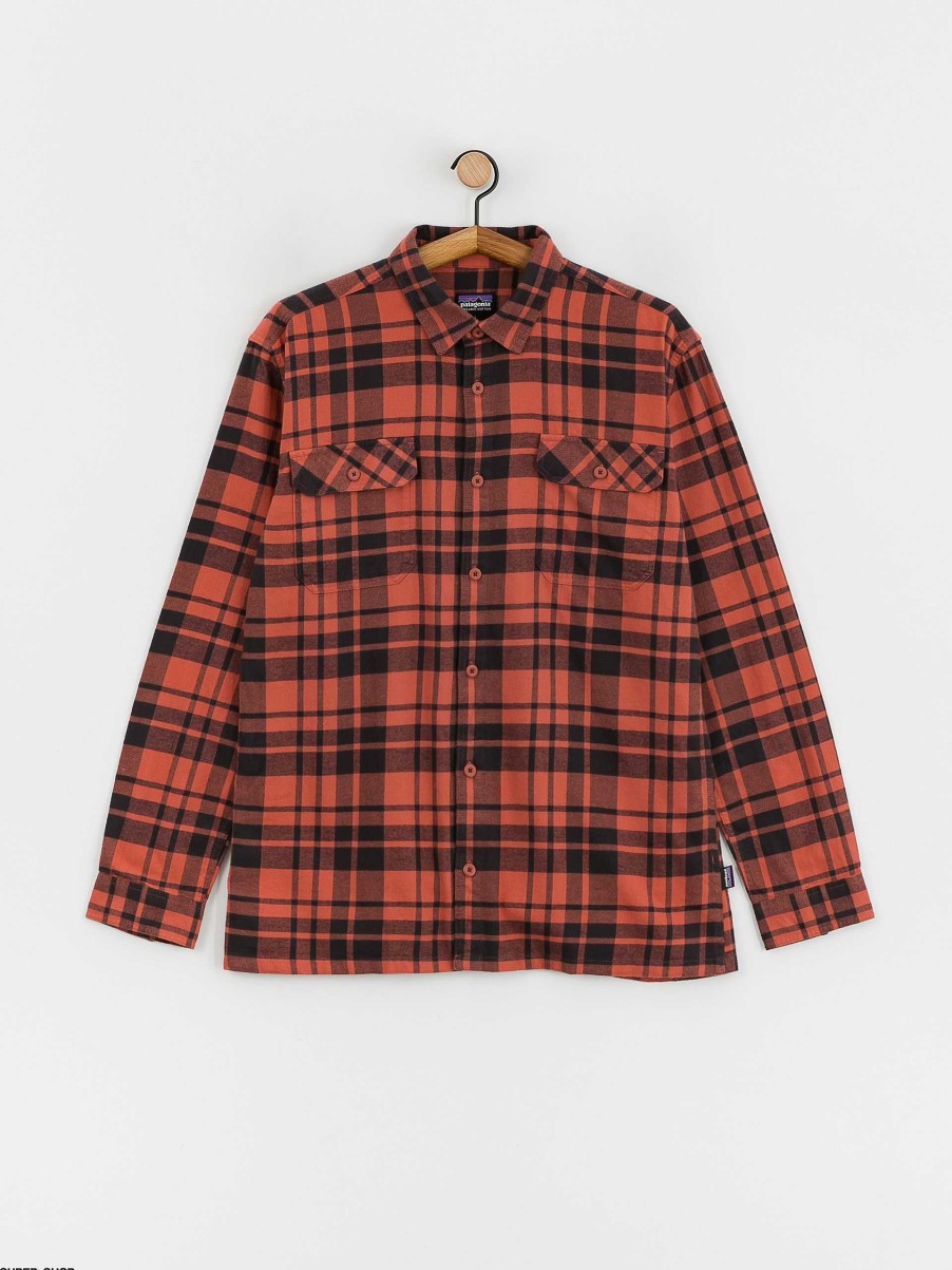 Clothing Patagonia Shirts | Patagonia Organic Cotton Fjord Flannel Shirt Red