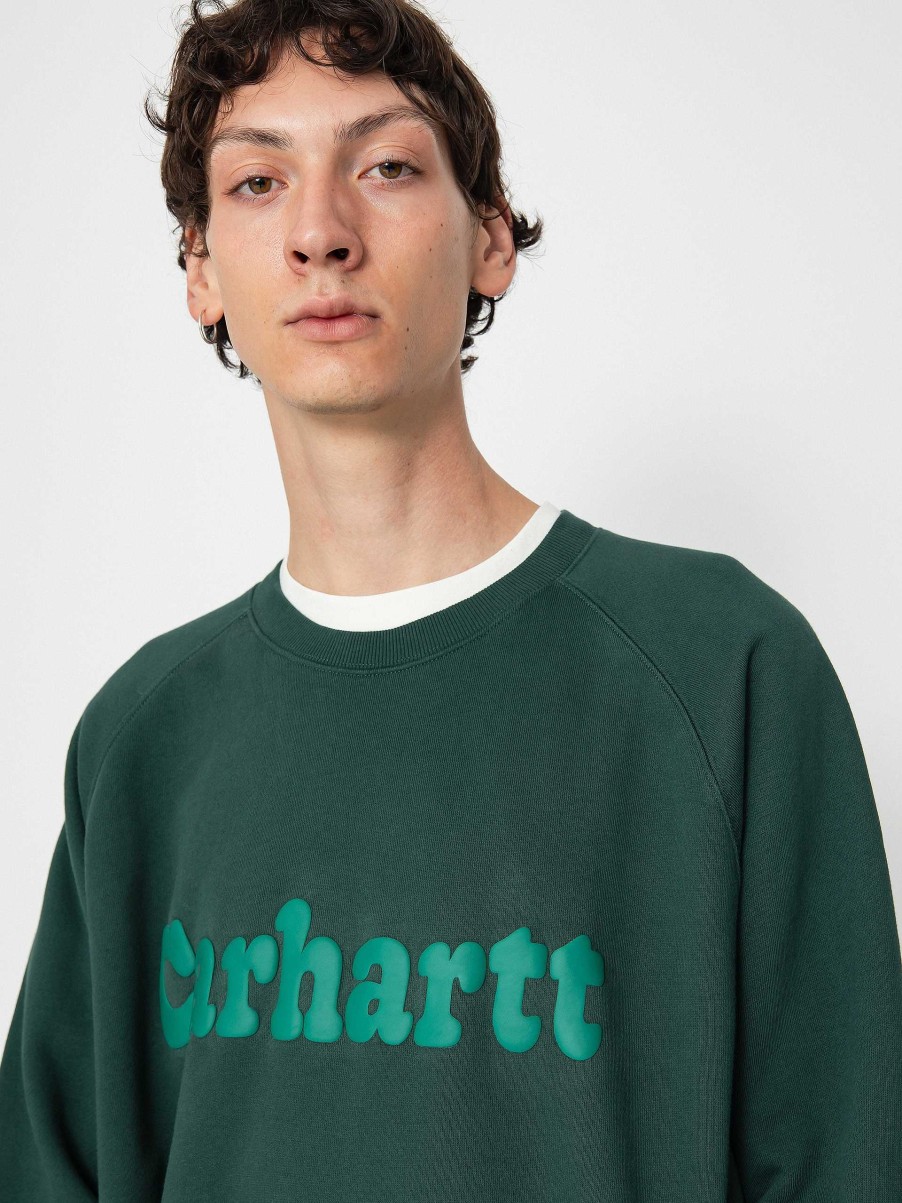 Clothing Carhartt WIP Sweatshirts/Hoodies | Carhartt Wip Bubbles Sweatshirt Green