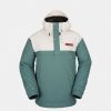 Clothing Volcom Snowboard Jackets | Mens Volcom Longo Pullover Snowboard Jacket Green