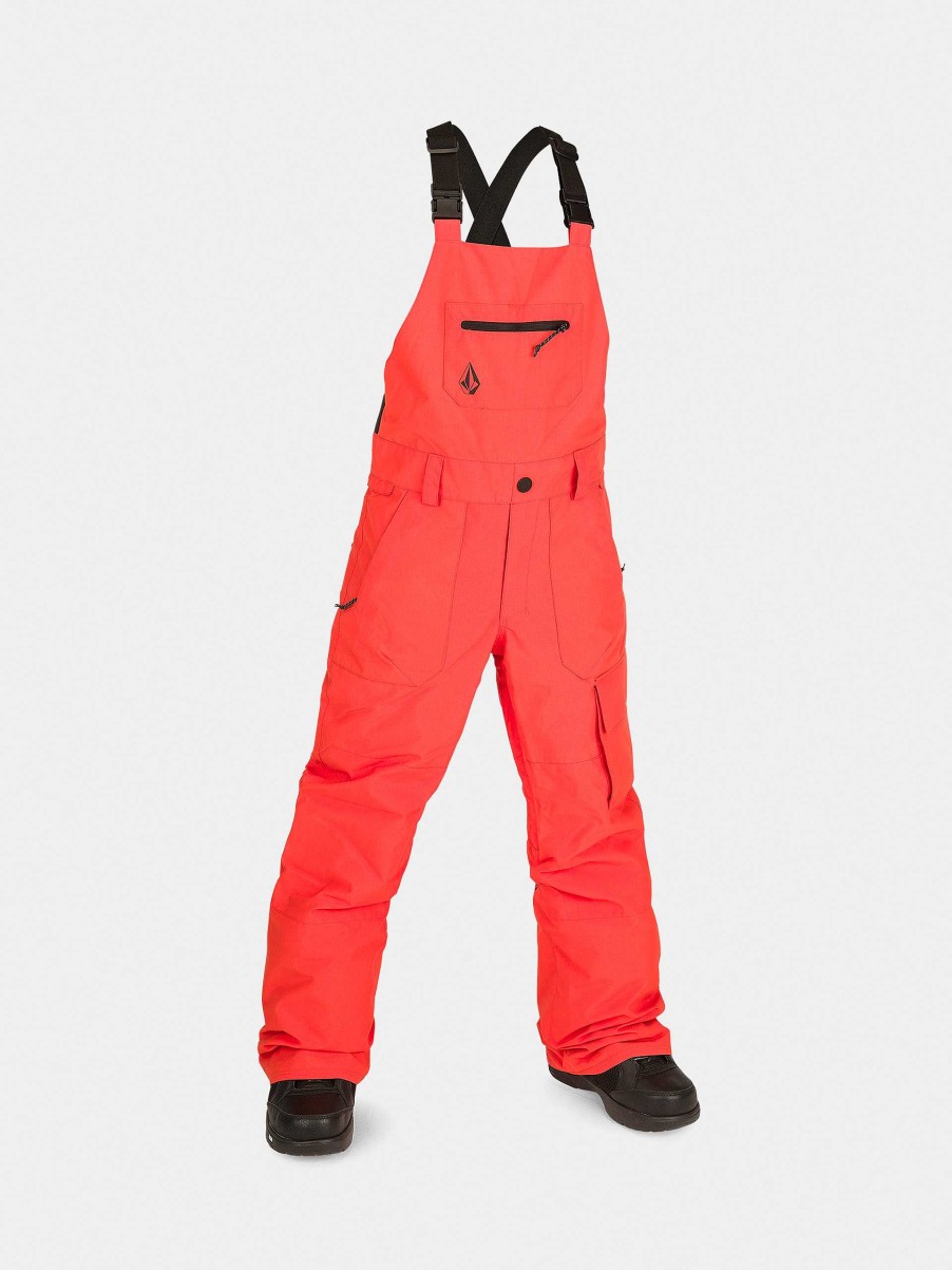 Clothing Volcom Snowboard Pants | Volcom Barkley Ins Bib Overall Jr Snowboard Pants Red