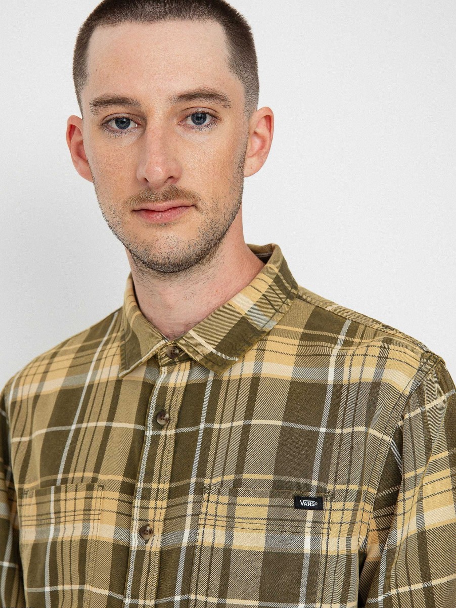 Clothing Vans Shirts | Vans Peddington Ls Woven Shirt Green