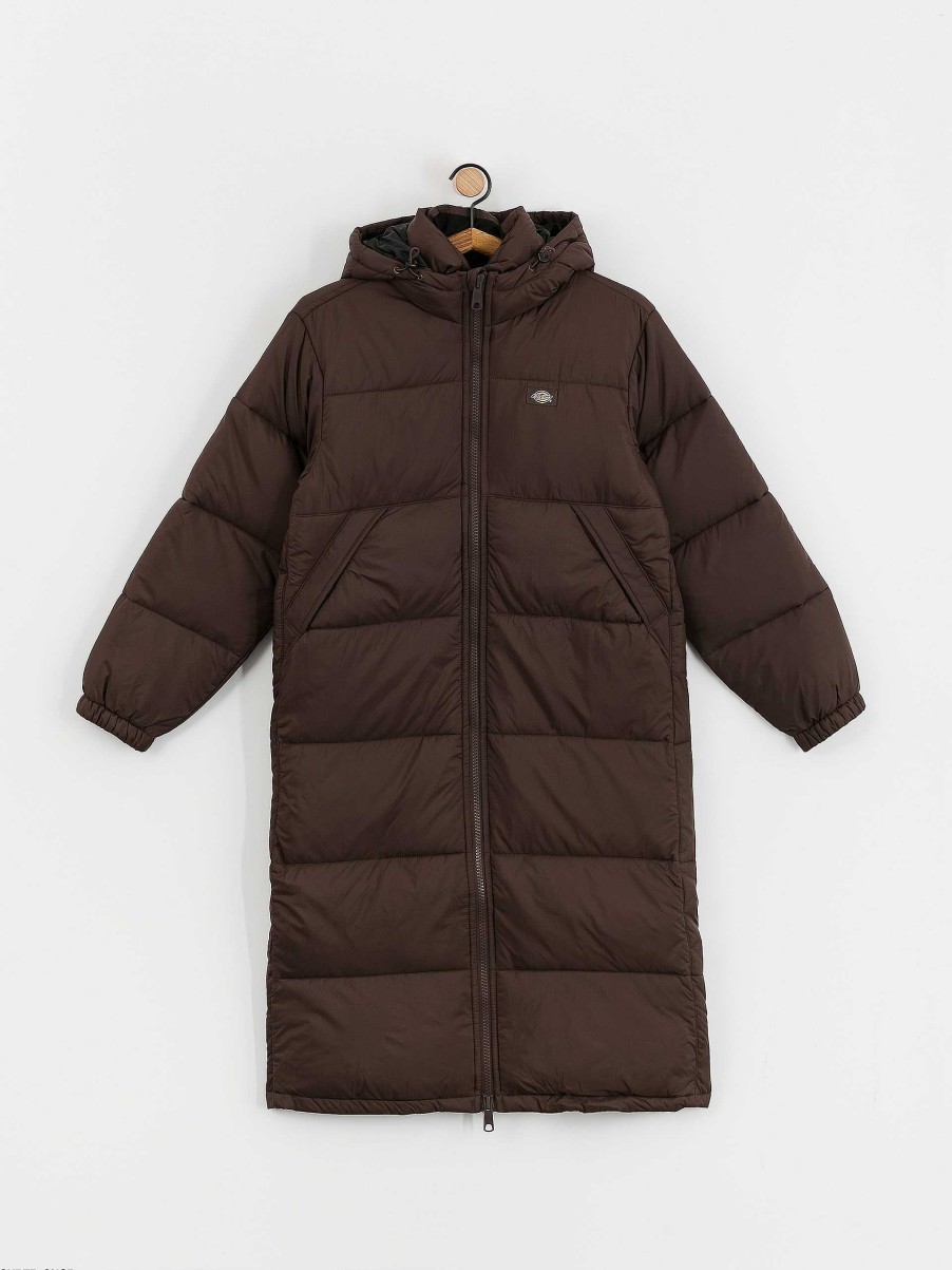 Clothing Dickies Jackets | Dickies Alatna Long Jacket Wmn Brown