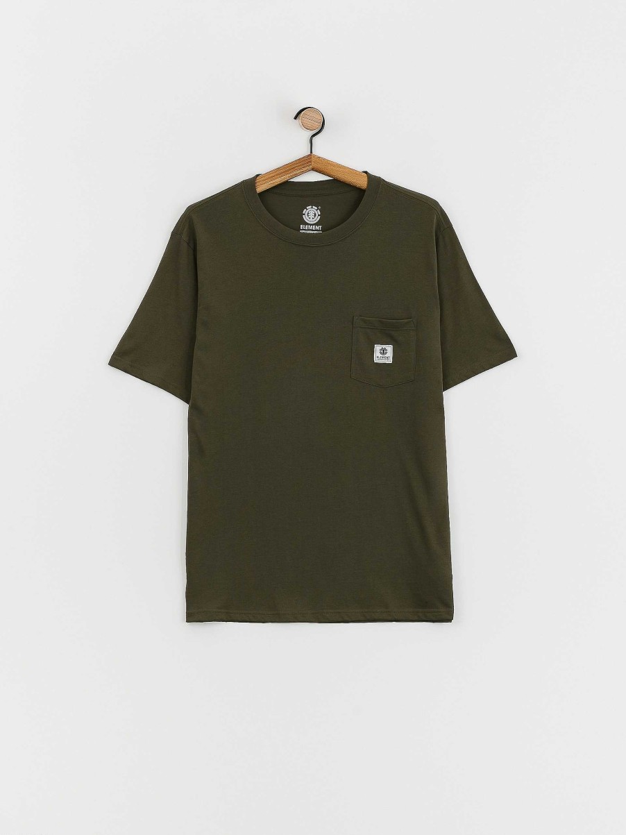 Clothing Element T-Shirts | Element Basic Pocket Label T-Shirt Green