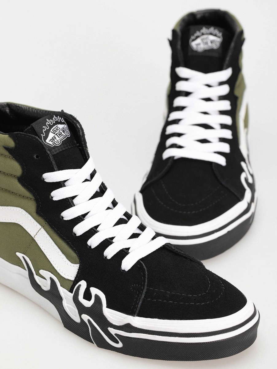 Shoe Vans High-Tops | Vans Sk8 Hi Flame Shoes Black