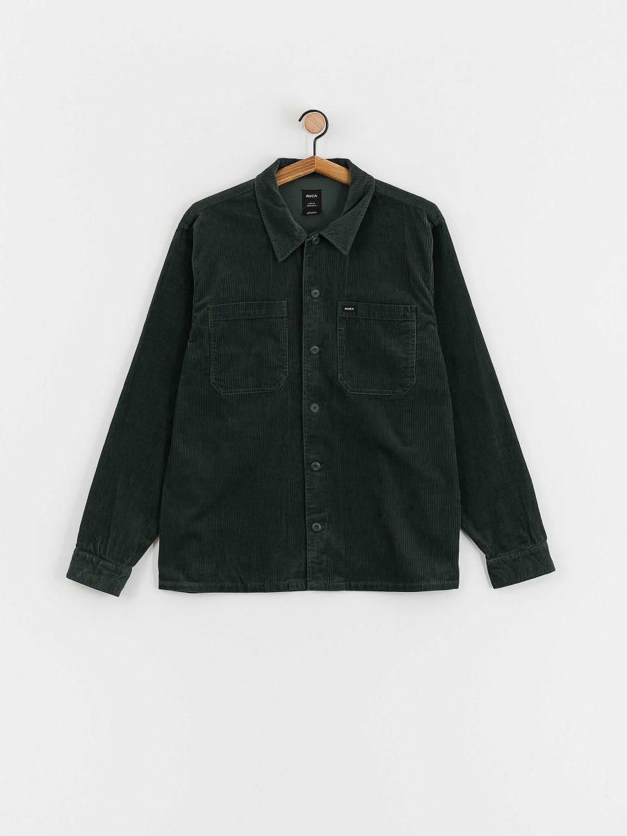 Clothing RVCA Shirts | Rvca Americana Corduroy Shirt Green