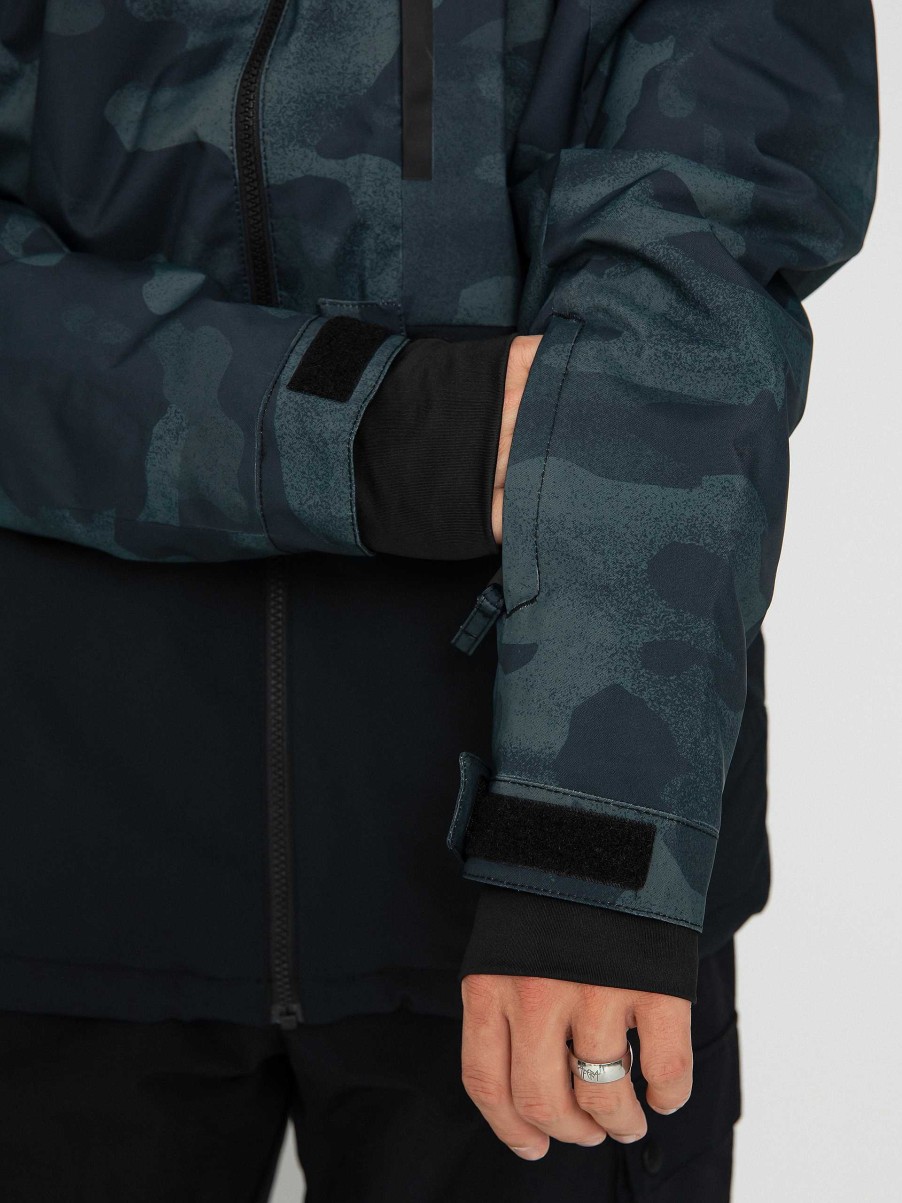 Clothing Quiksilver Snowboard Jackets | Mens Quiksilver Mission Printed Block Snowboard Jacket Camo